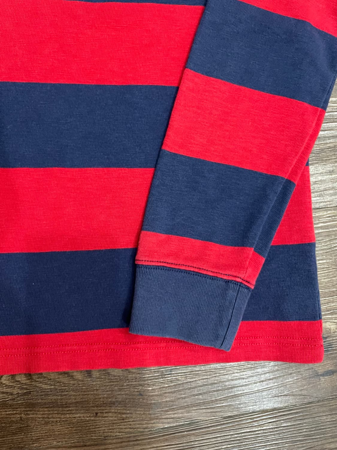 폴로 랄프로렌 스트라이프 럭비티 레드 네이비 상품이미지6