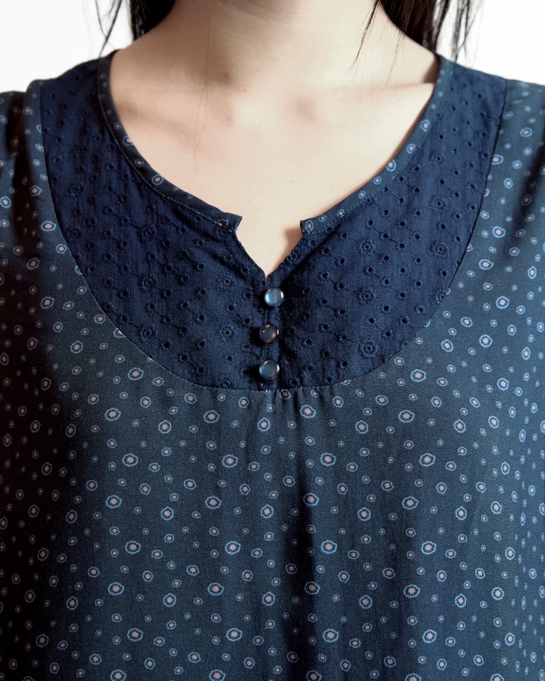 코이세이오-DUDU PUFF BLOUSE NAVY 상품이미지4