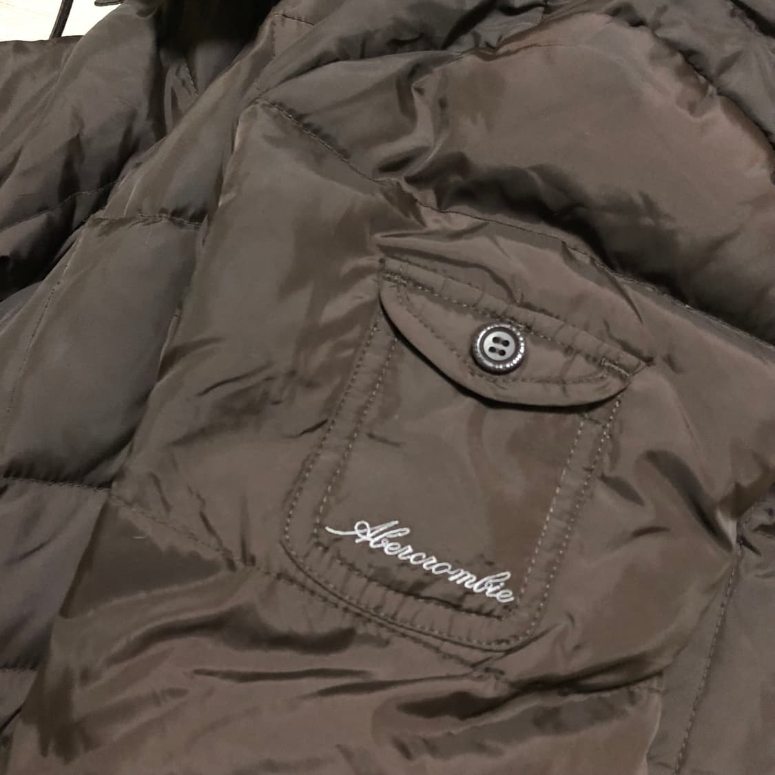 아베크롬비 순록 로고 울프죠 브라운 패딩 상품이미지6