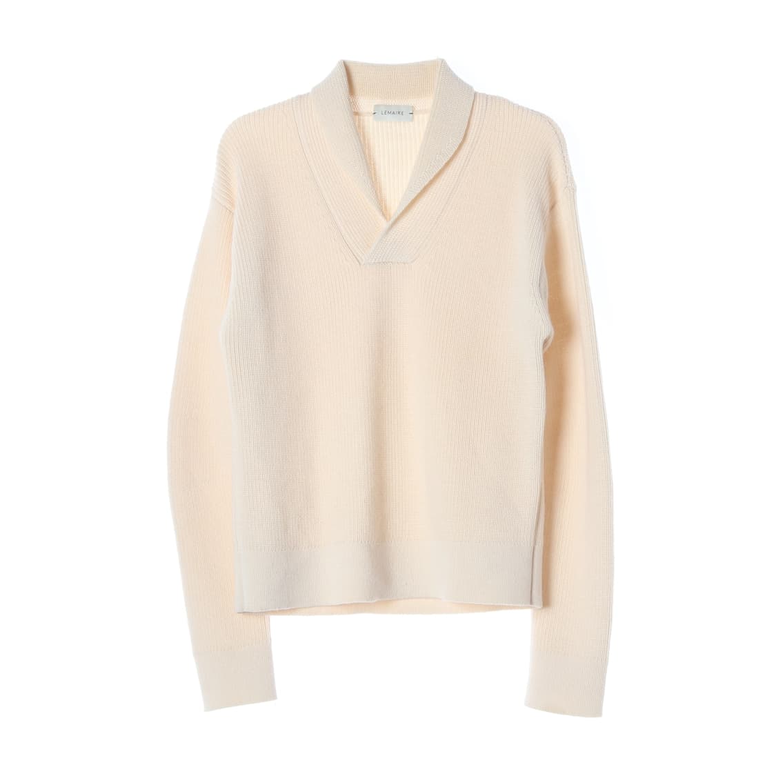 르메르 울100% 크림 아이보리 숄카라 브이넥 니트 스웨터 상품이미지1