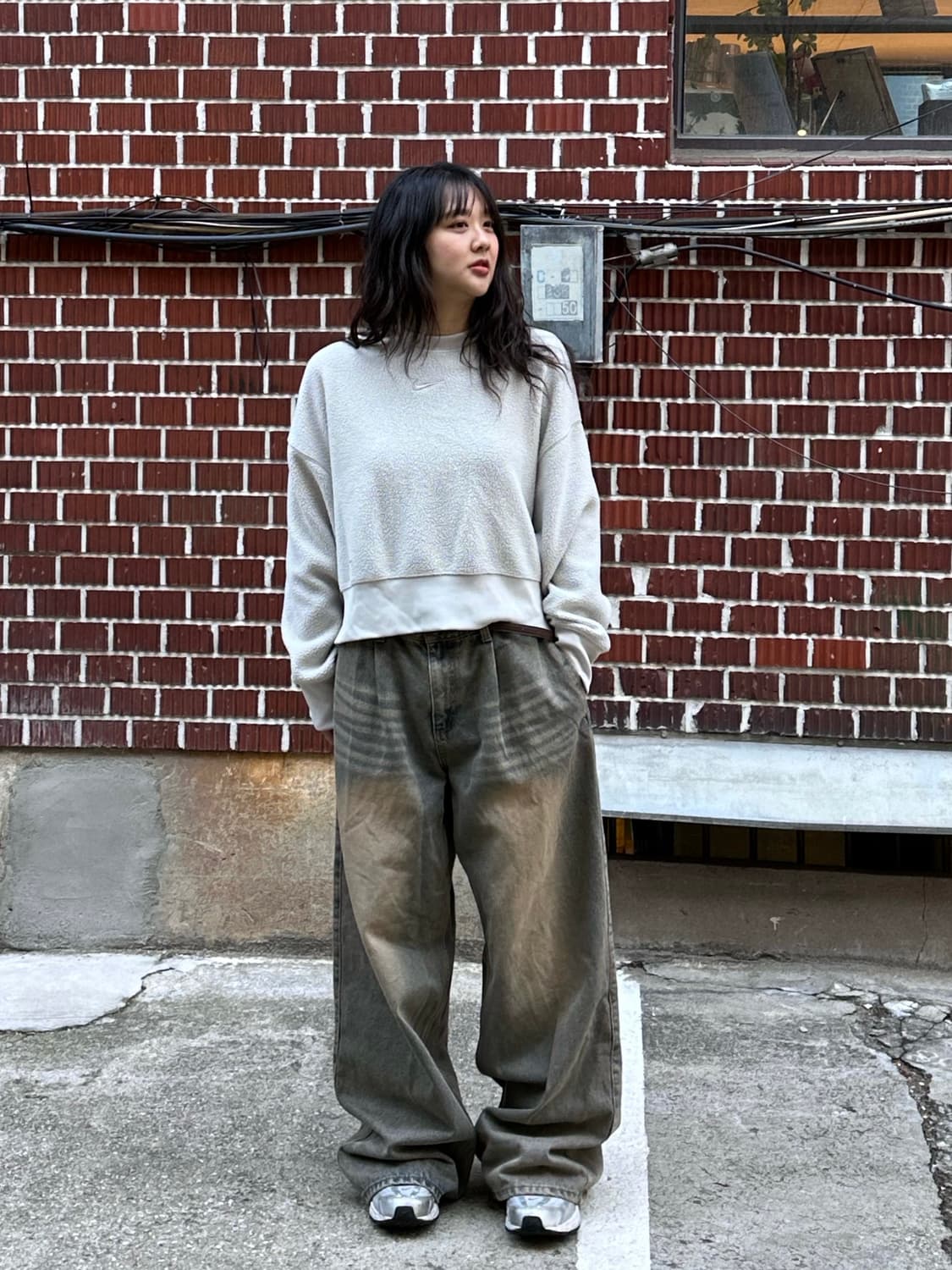 쉐르파 자켓 나이키 뽀글이 맨투맨 어반드레스 와이드 팬츠 상품이미지5