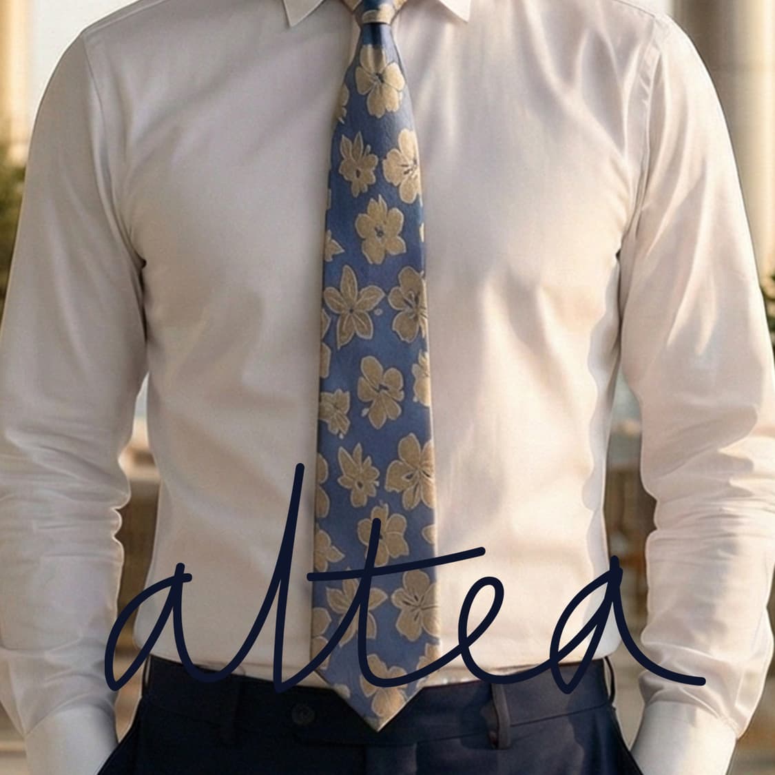 알테아 실크 블루 플라워 자카드 넥타이 9.4cm A등급 K1732
 상품이미지1