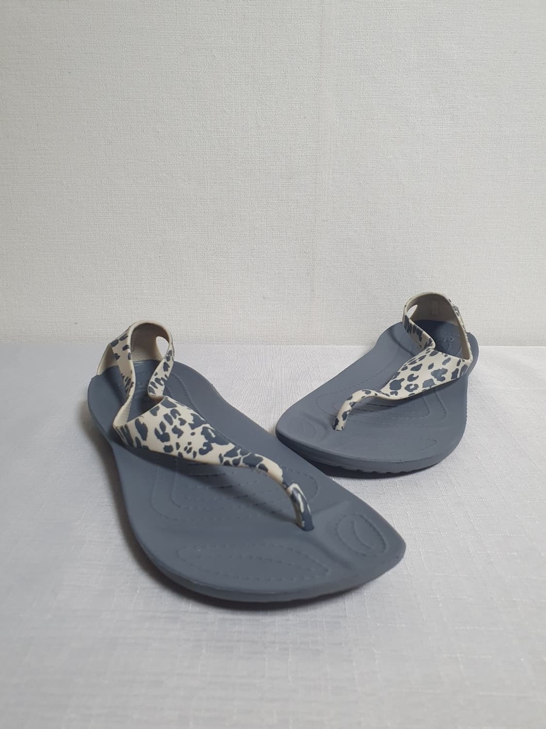 240mm 크록스 쪼리 섹시 레오파드 프린트 플립플랍 상품이미지1