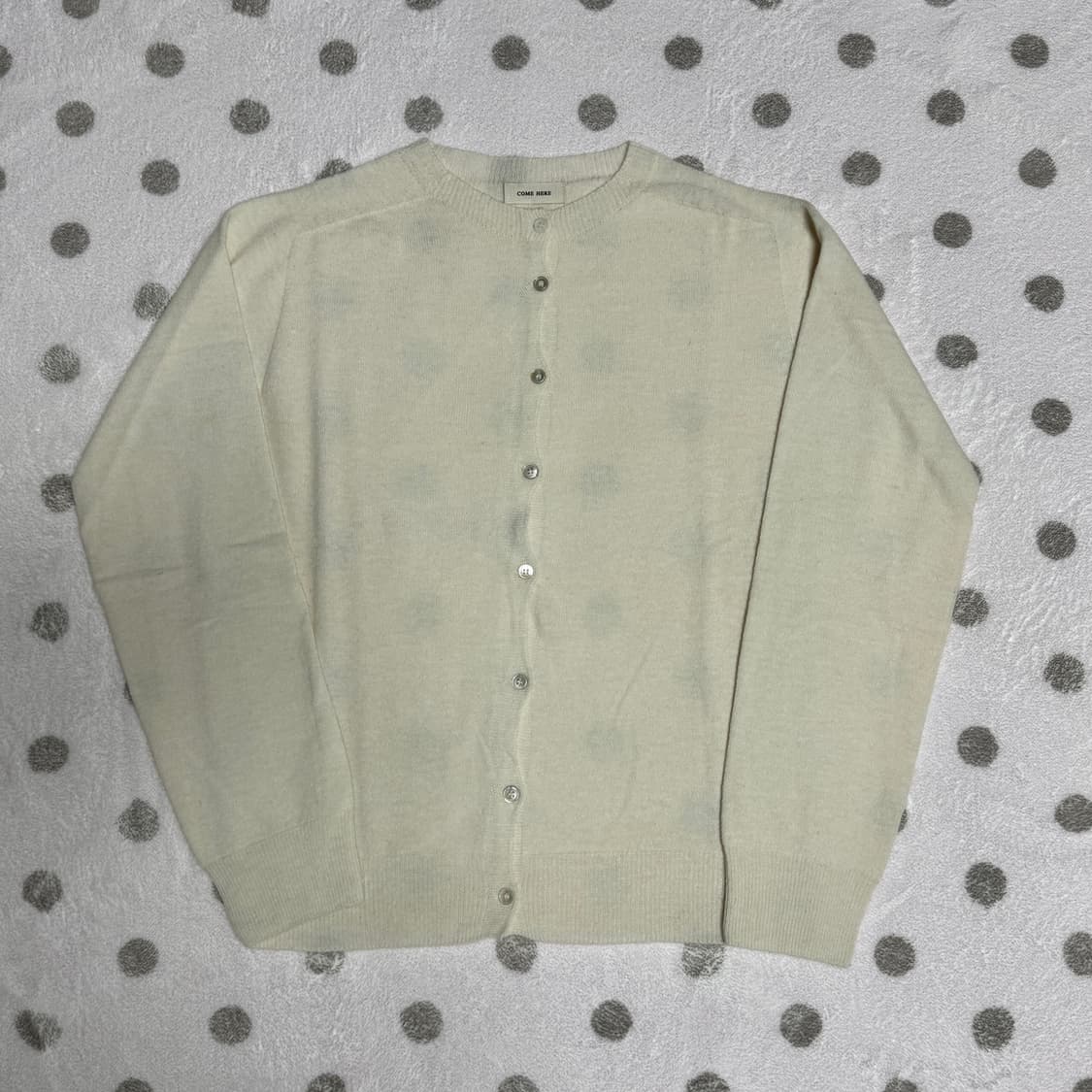 comehere 크림 홀가먼트 가디건 상품이미지1
