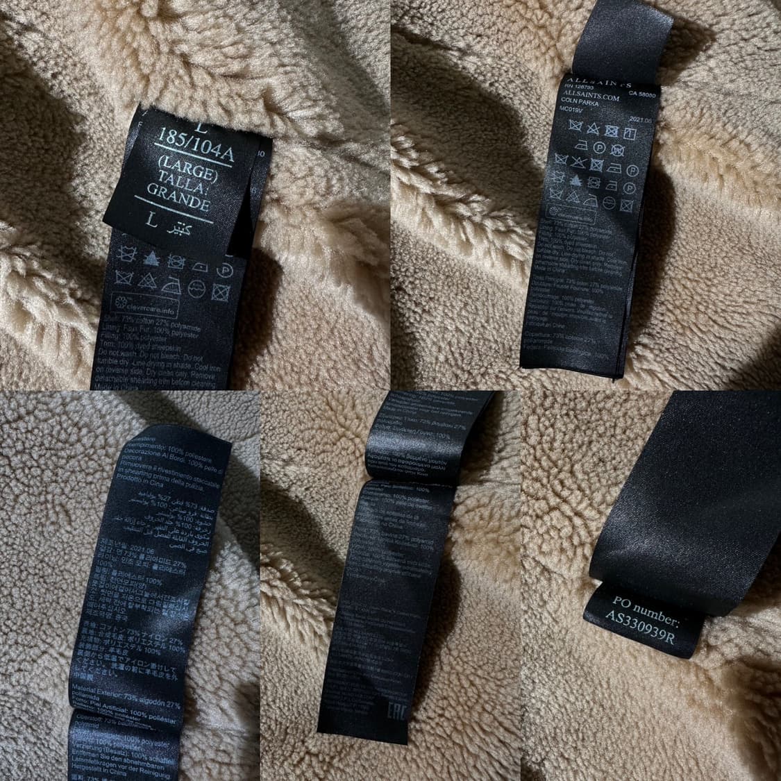 올세인츠 왁스드 피쉬테일 야상 필드자켓 상품이미지8