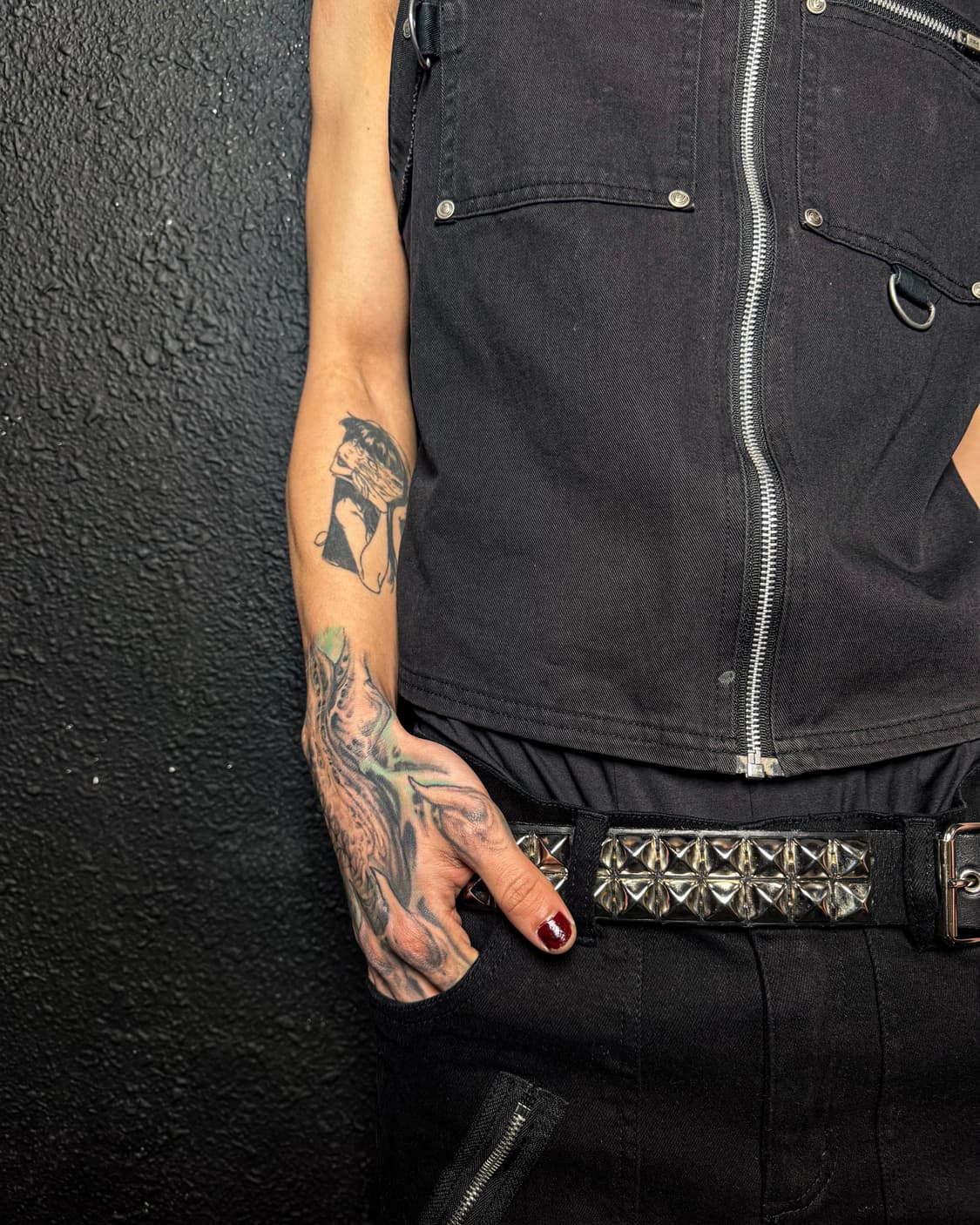 Black & Leopard Zip Vest 상품이미지3