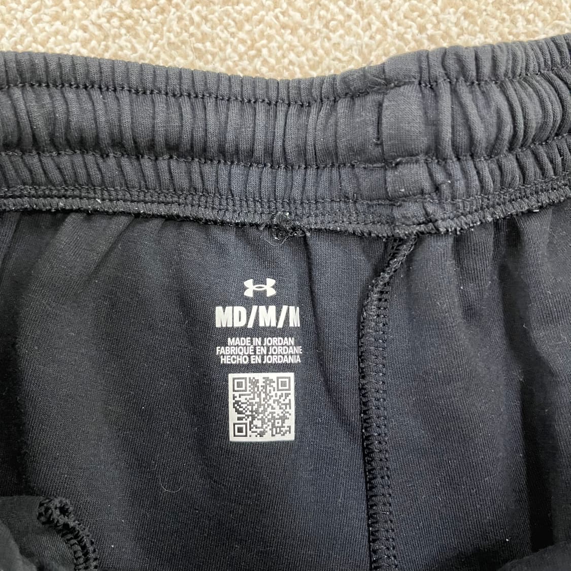 M 언더아머 블랙 조거팬츠 0225M2 상품이미지3