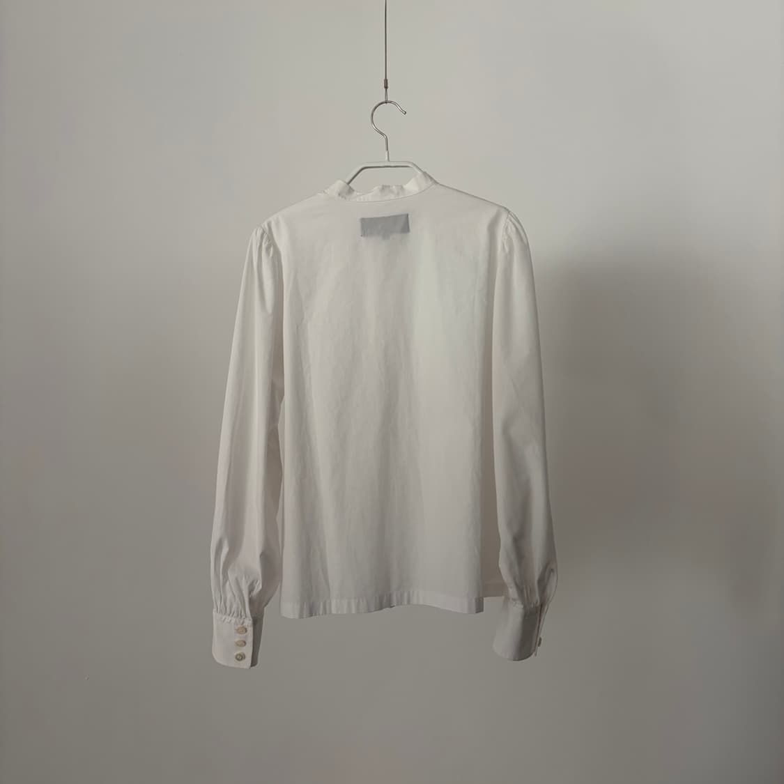 China Collar Shirring Puff Blouse 상품이미지5