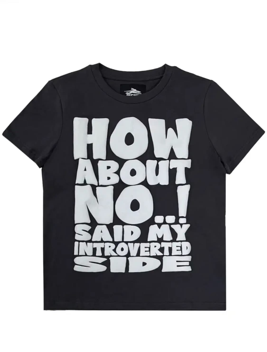 제노리포트 HOW ABOUT NO TEE (CHARCOAL) 상품이미지1