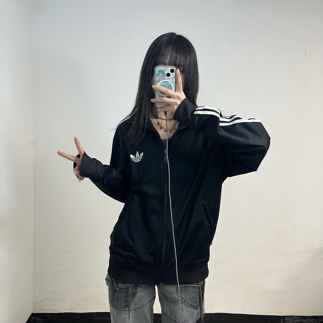 Adidas black firebird jersey 상품이미지2
