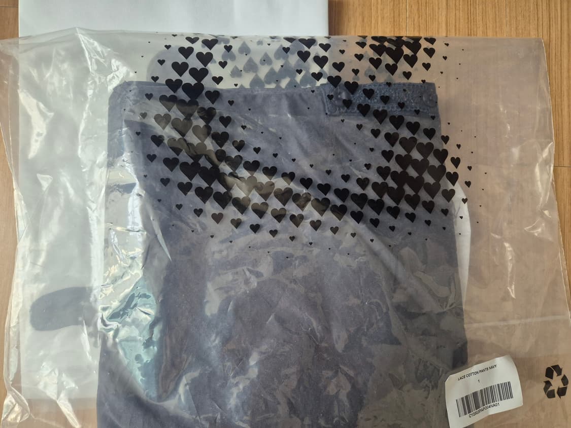 코이세이오 레이스 코튼 팬츠 네이비 상품이미지2