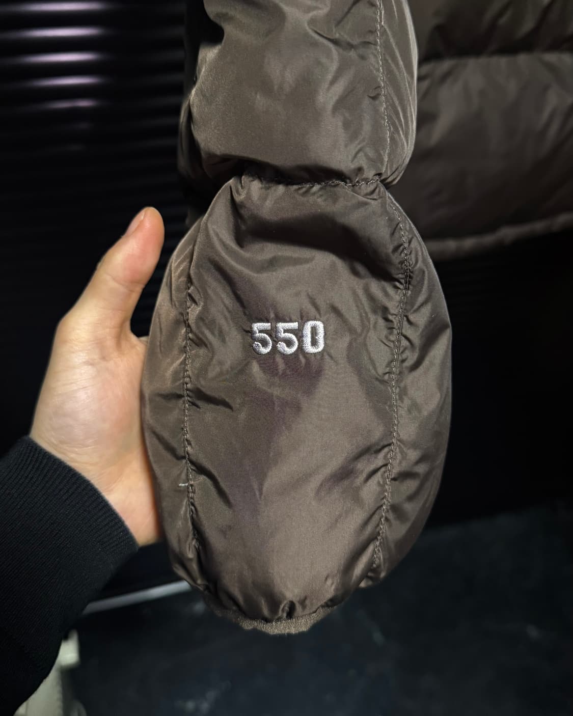 노스페이스 브라운 갈색 베이지 550 거위 구스다운 패딩 눕시 L 100 상품이미지5