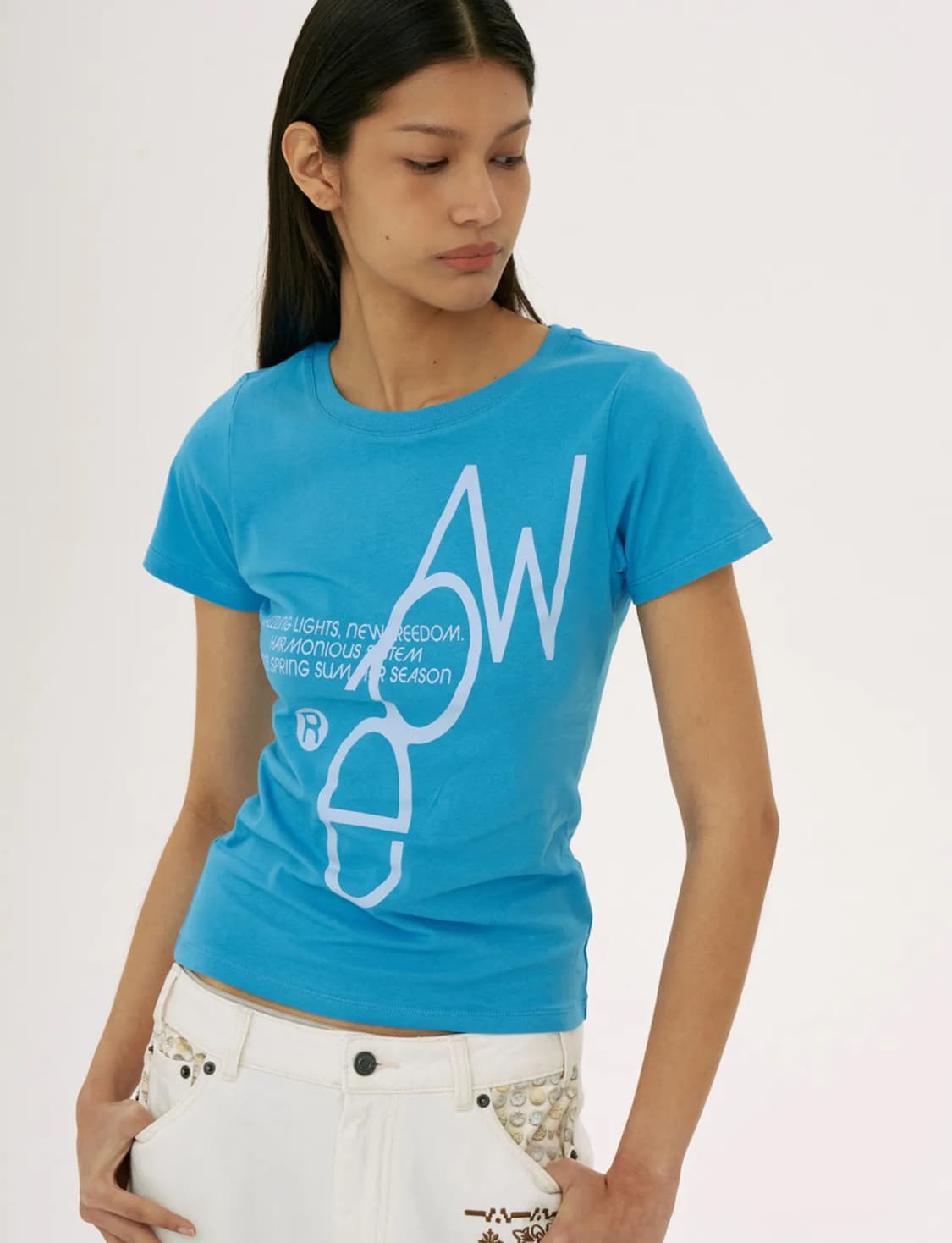 웰빙익스프레스 하프슬리브 반팔 Light WBE Tee Blue m 상품이미지2