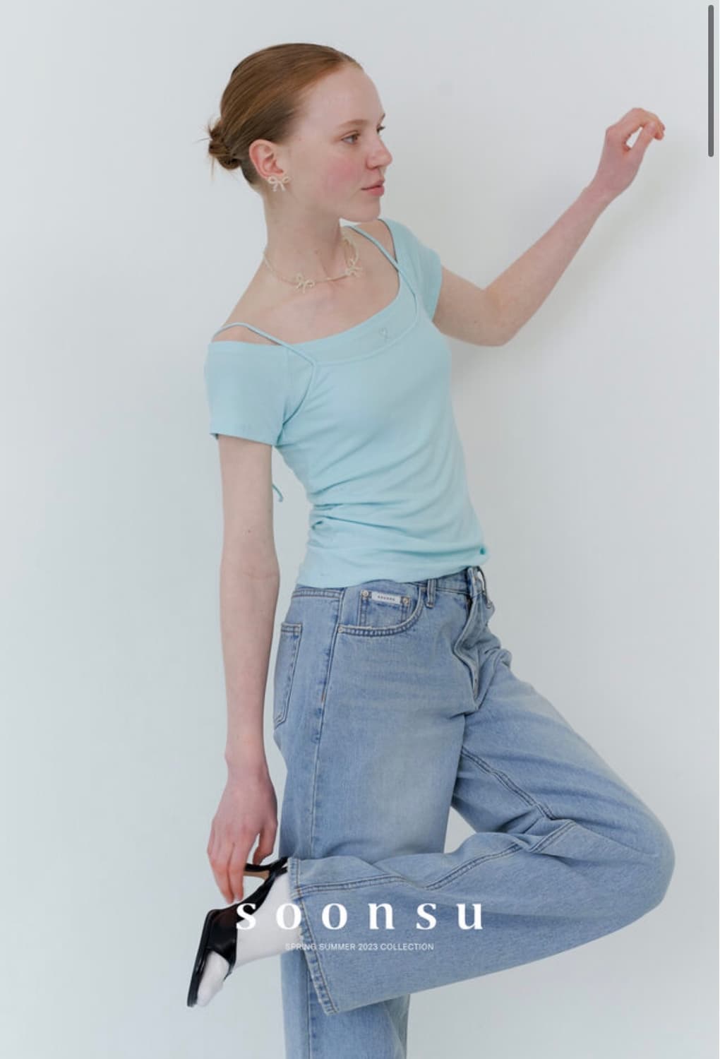 순수- String Tshirt (Blue) 상품이미지1