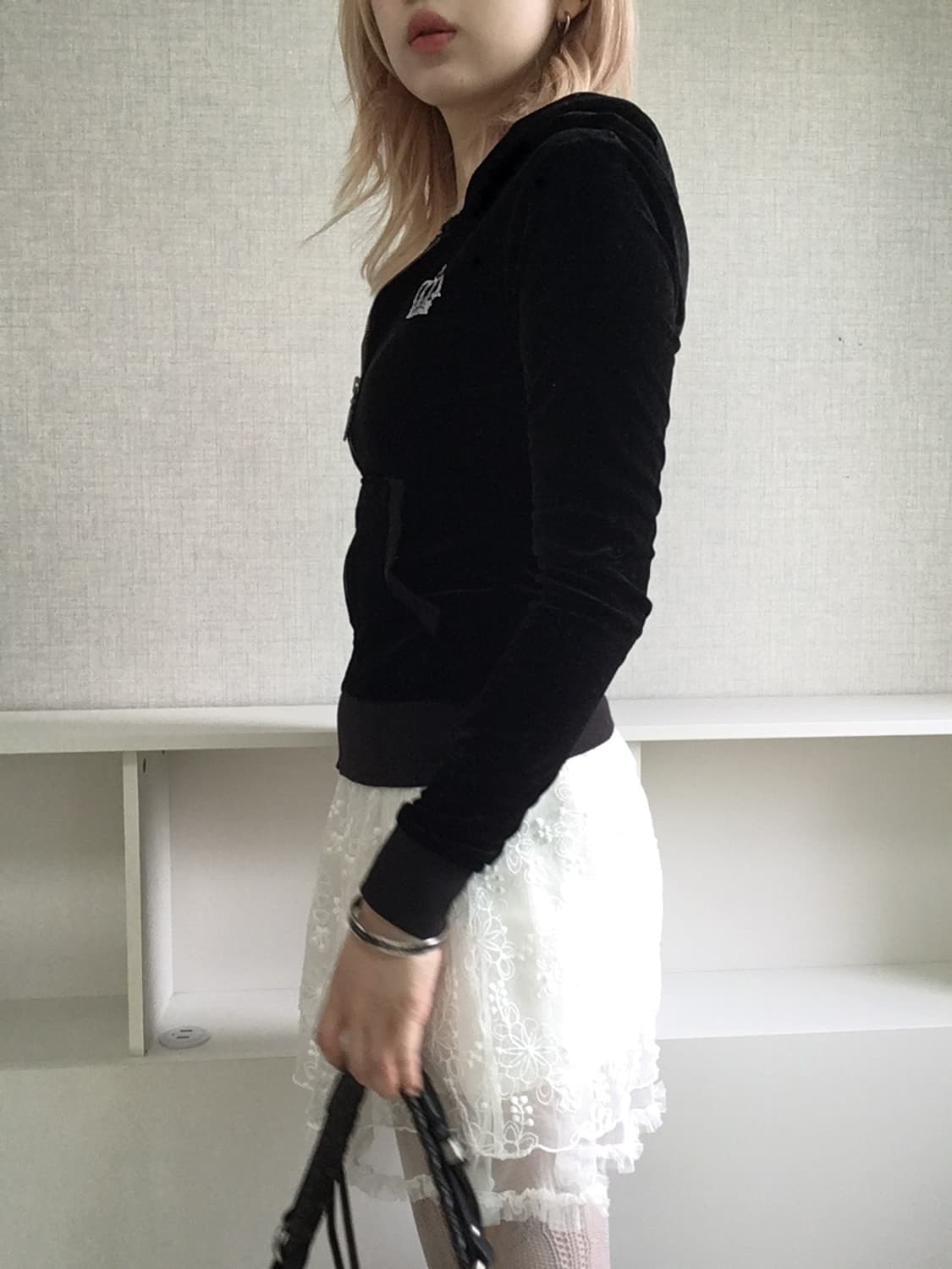 jpn vintage princess black velour hood z 상품이미지5
