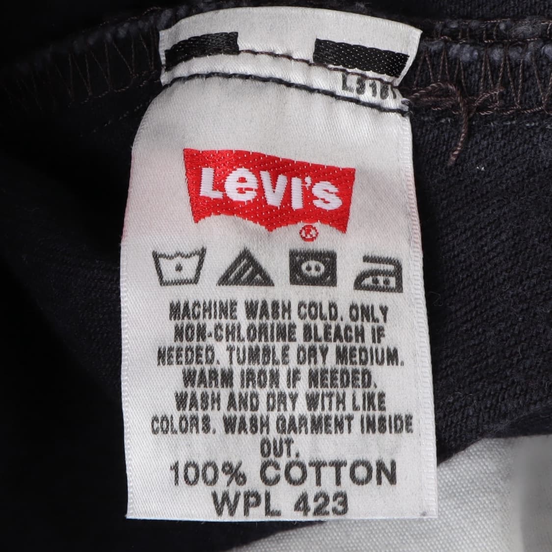 리바이스 501 블랙 스트레이트 레그 버튼플라이 데님팬츠 상품이미지9