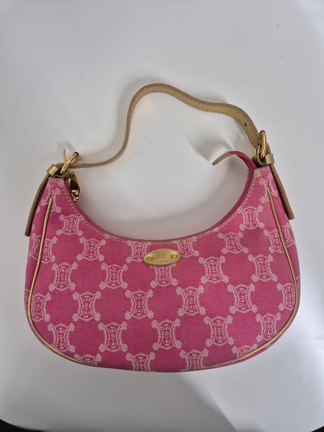 셀린느 아바 트리오페 핑크데님 호보백 상품이미지4