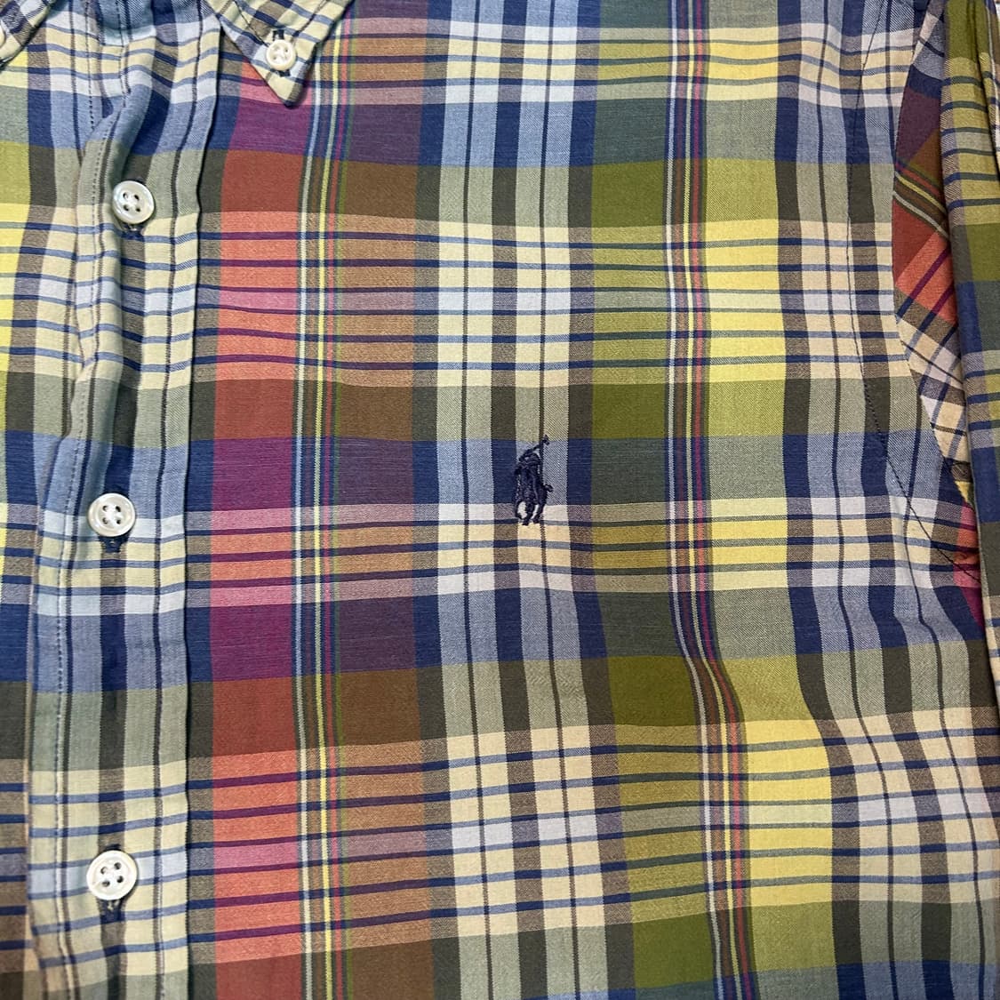 [L] 폴로 랄프로렌 어센틱 블리딩 마드라스 셔츠  상품이미지2