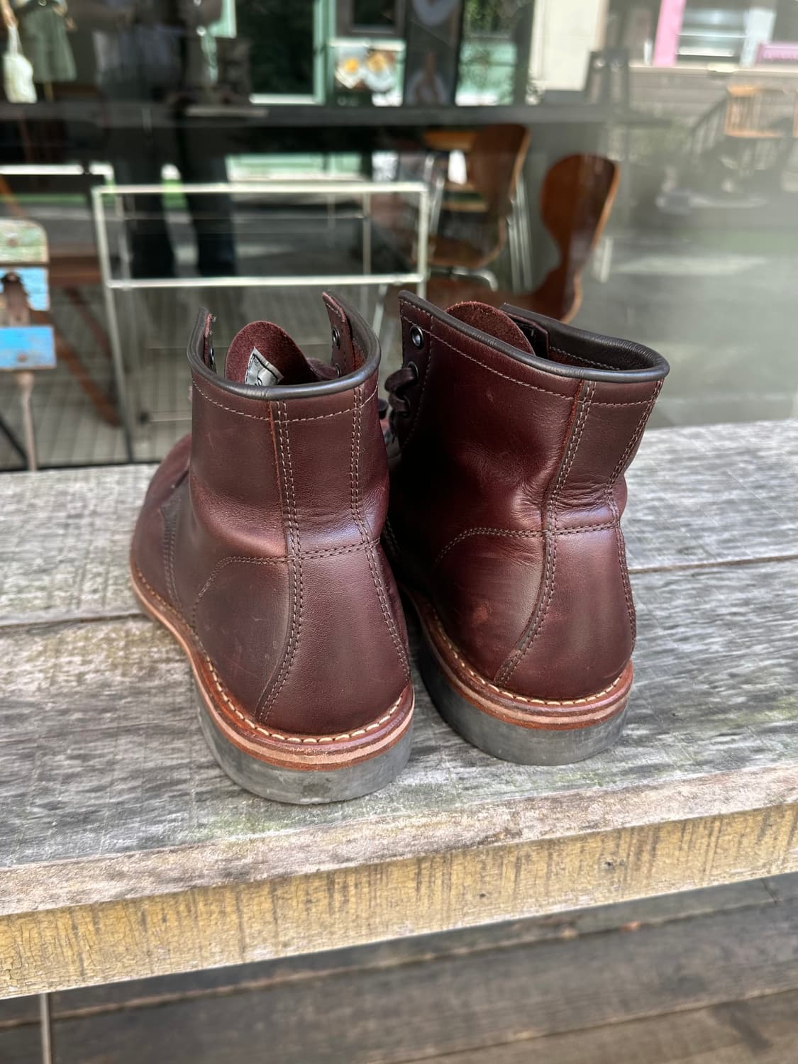 Hawkins brown faded leather worker boots 상품이미지8