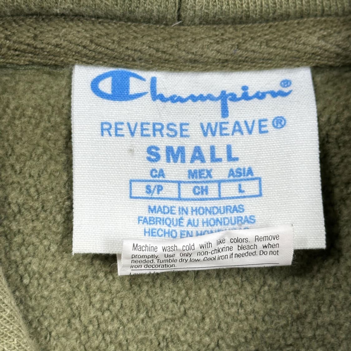 챔피온 리버스위브 스펠아웃 헤비코튼 후드티 카키 S 상품이미지6