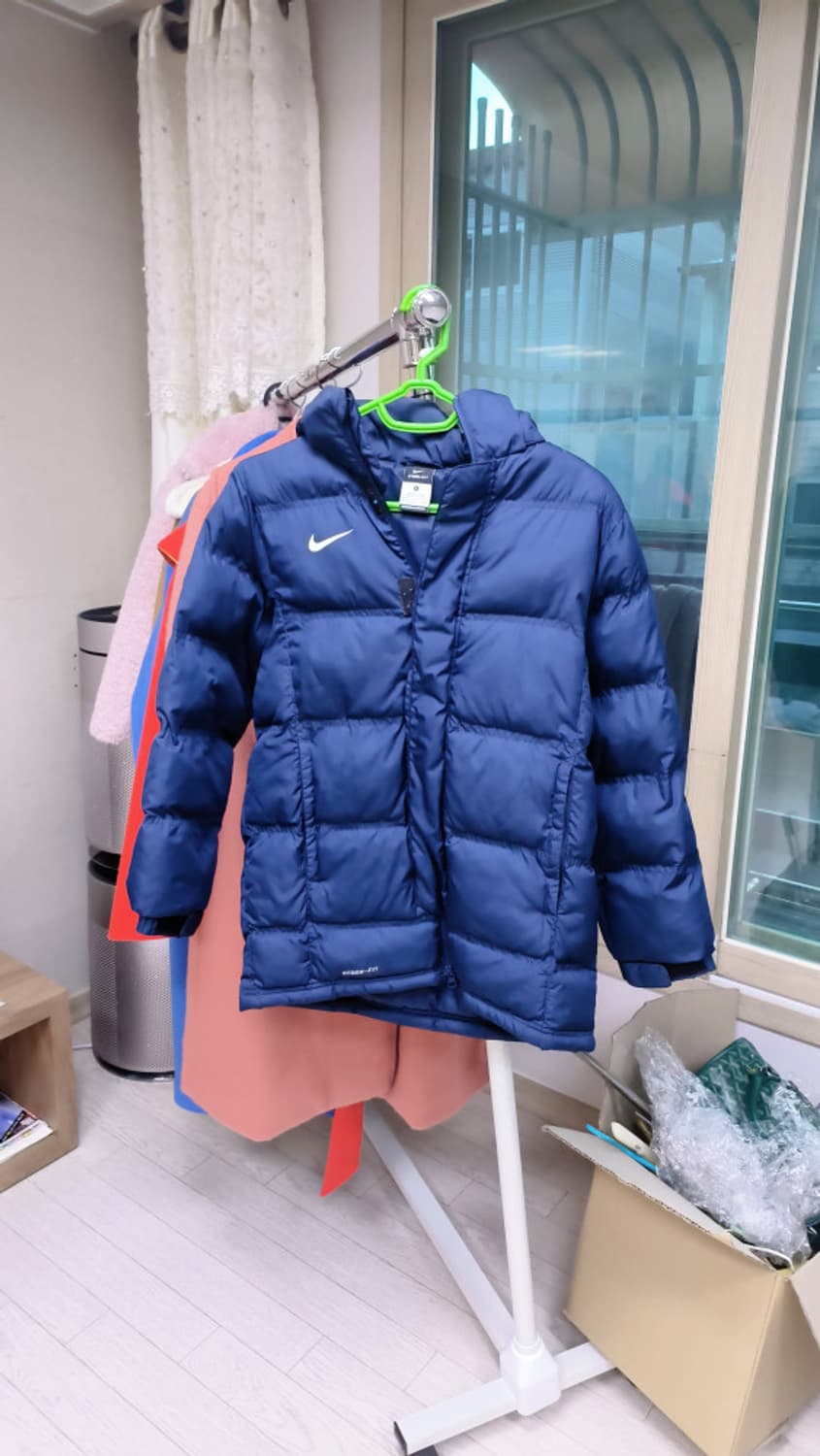 나이키 네이비 패딩 후드 점퍼 상품이미지1