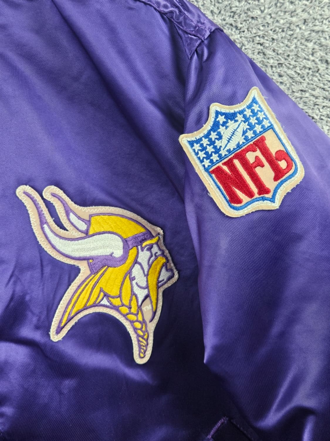 NFL 스타터 미네소타 바이킹스 새틴 바시티 자켓 ( L )/ 11208 상품이미지5
