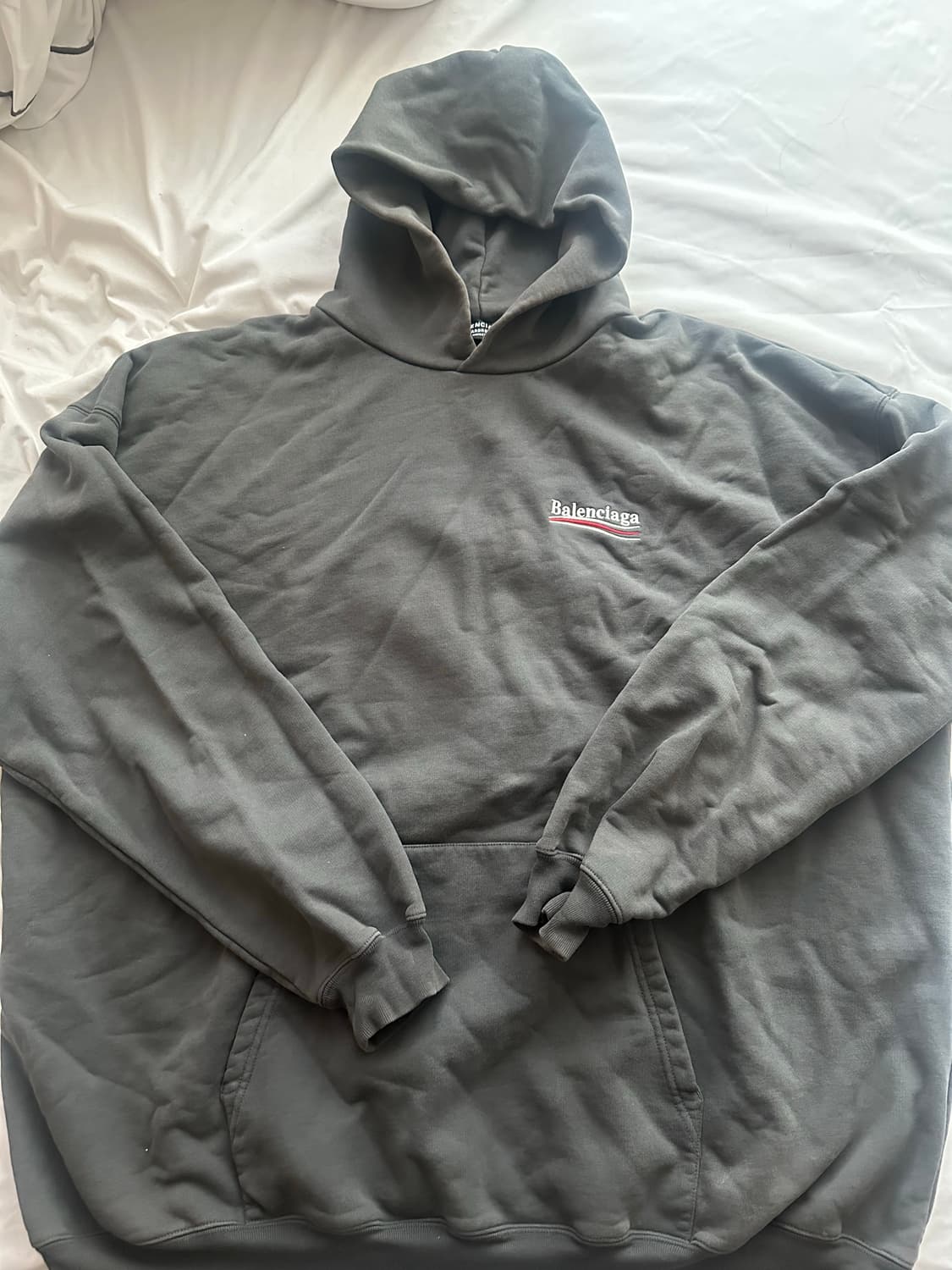 발렌시아가후드 자수웨이브로고 22ss 차콜 s 오버핏팝니다 상품이미지1