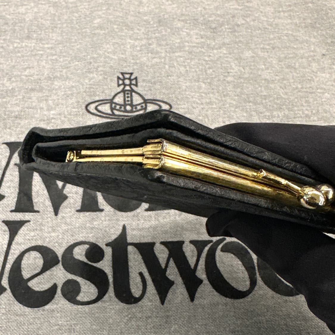 비비안웨스트우드 오브 캔버스 가마구치 지갑 상품이미지10