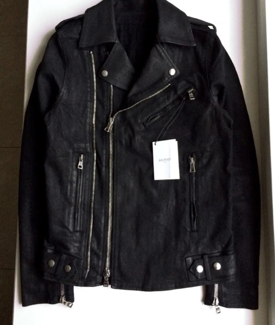 [정품] 발망 블랙 왁스드 라이더 하이엔드 자켓 M 상품이미지1