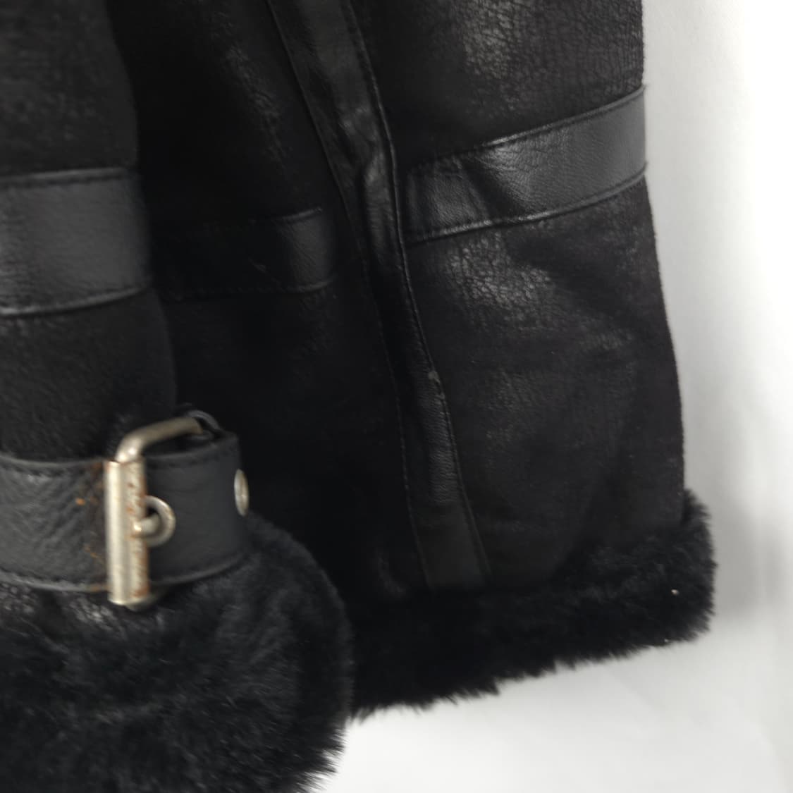 남 M 지플리시 스웨이드 블랙 무스탕 자켓 점퍼 상품이미지9