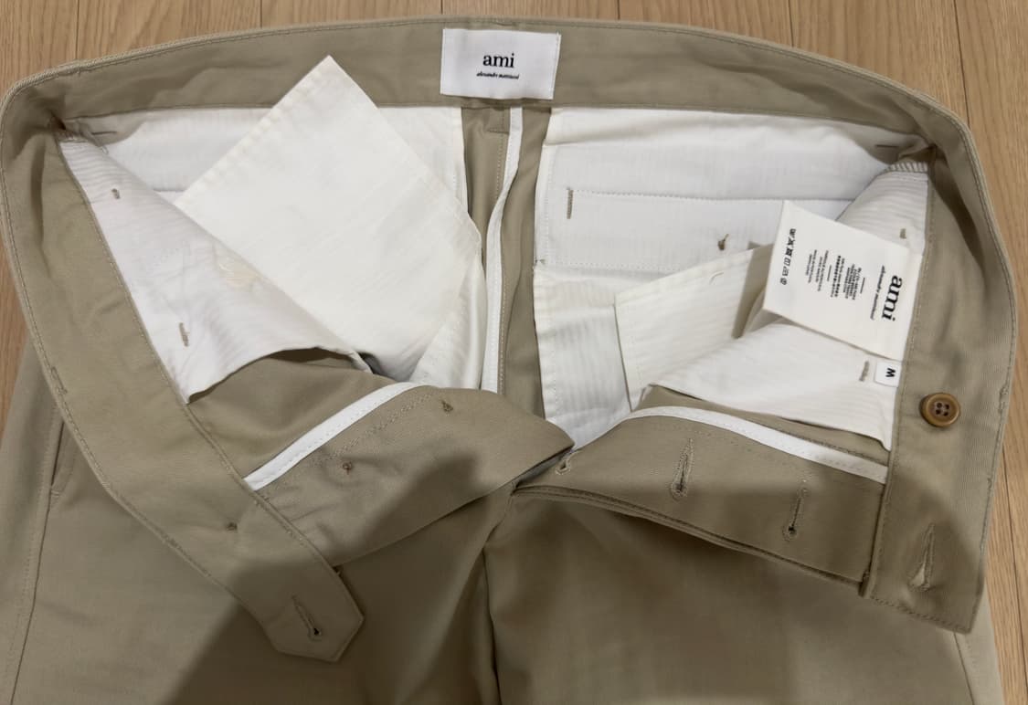 AMI 스트레이트핏 치노팬츠 베이지 상품이미지6