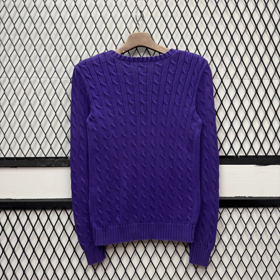 폴로 랄프로렌 케이블 니트 핑크 포니 포인트 퍼플 상품이미지2