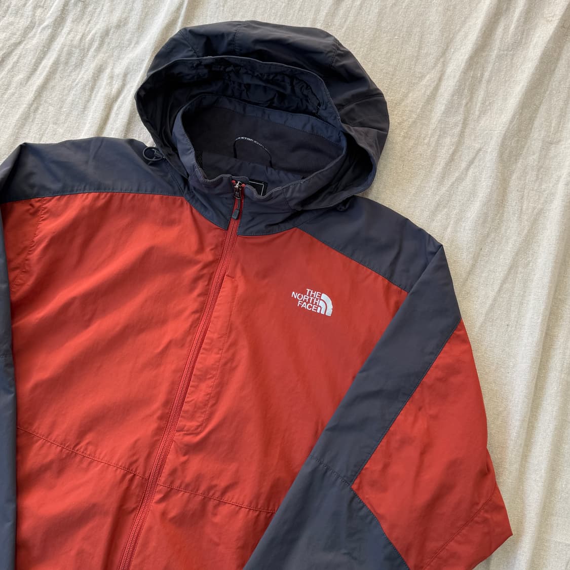노스페이스 해외판 오렌지브라운 배색 바람막이 XL 상품이미지2
