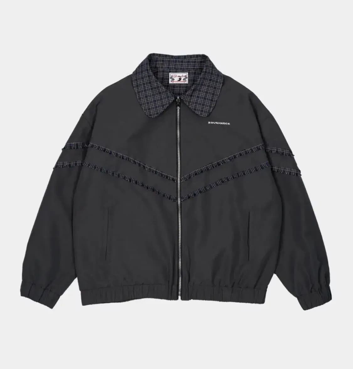 러프넥 체크 리버서블 자켓 상품이미지3