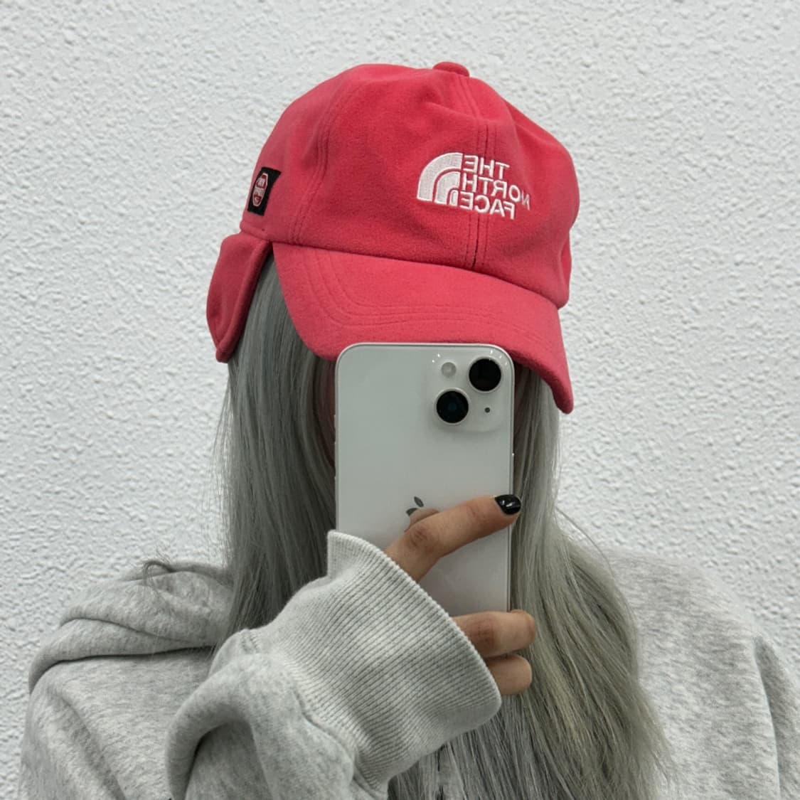 노스페이스 윈드스토퍼 핑크 귀돌이 플리스캡 상품이미지1