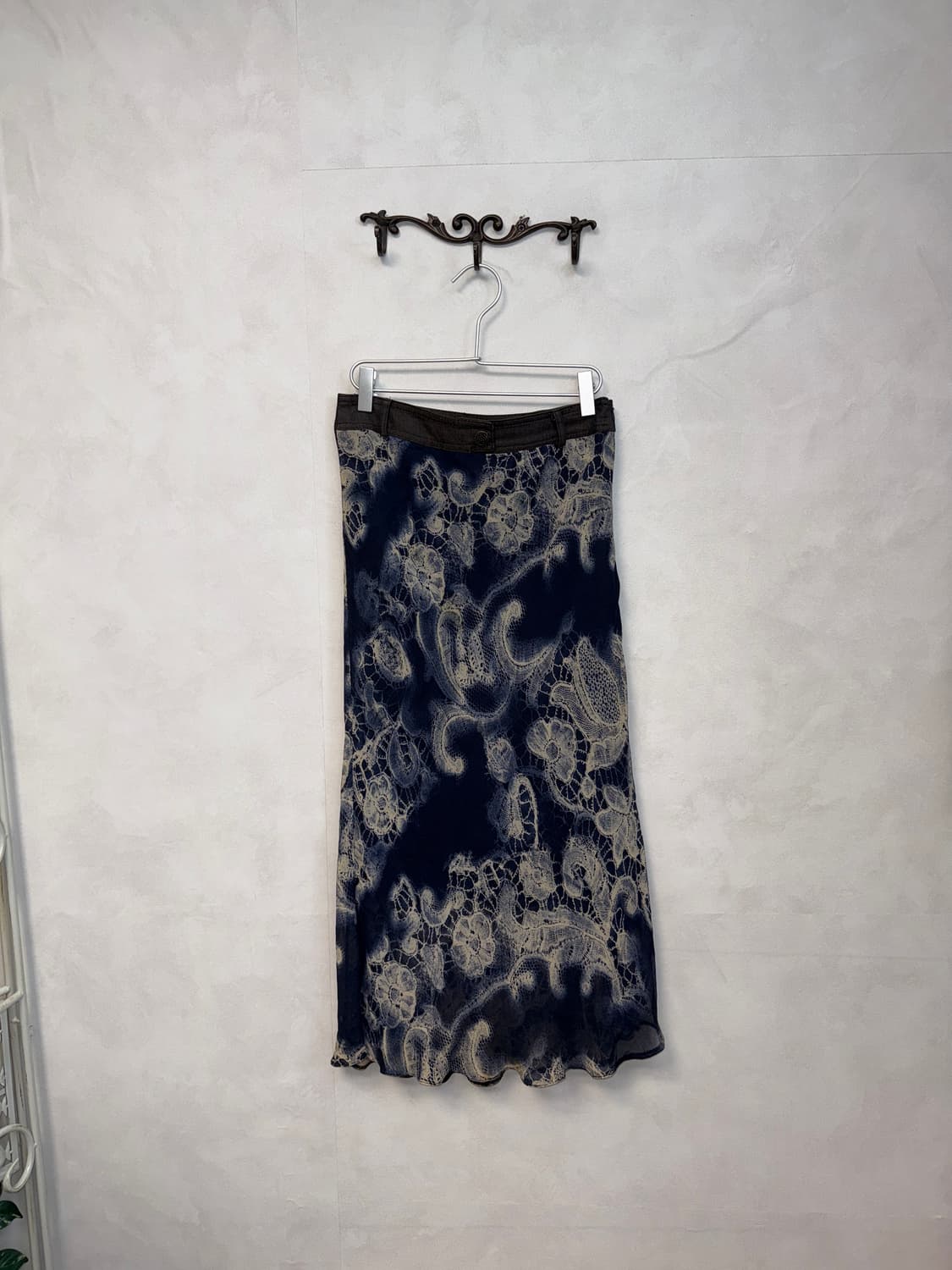 Dark navy oriental tie dye floral mermai 상품이미지1