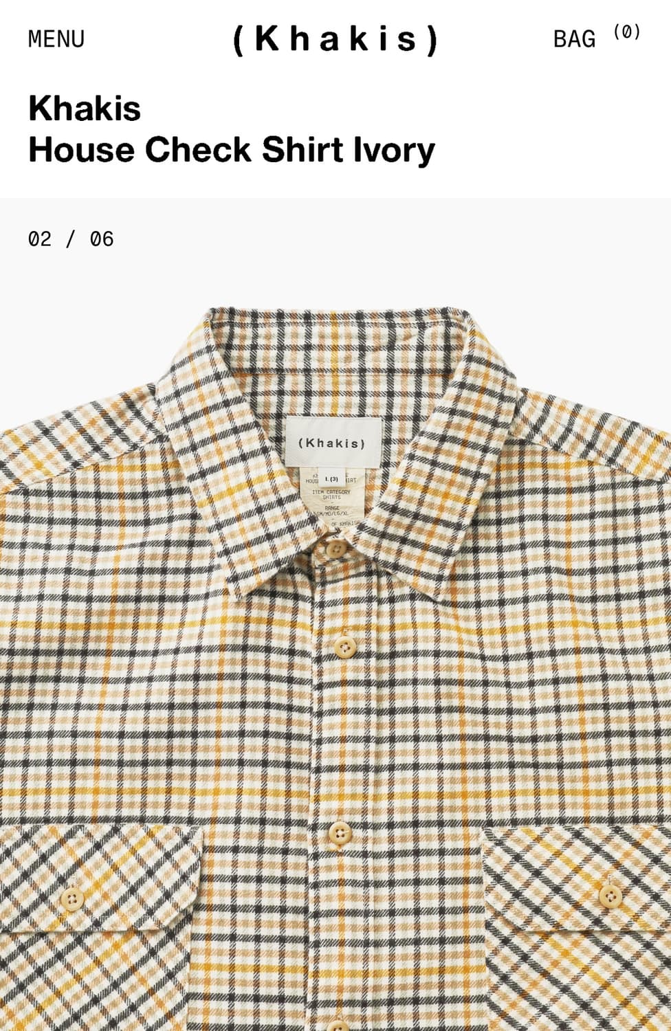 카키스 하우스 체크셔츠 상품이미지2