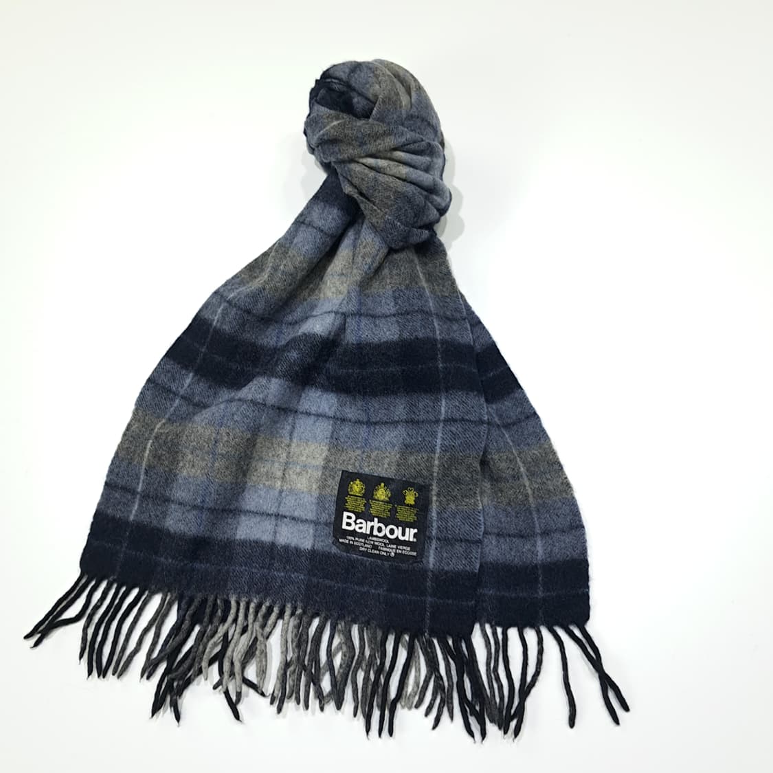 MX500 바버 90s 스코틀랜드판 램스울 타탄체크 머플러 목도리 상품이미지2