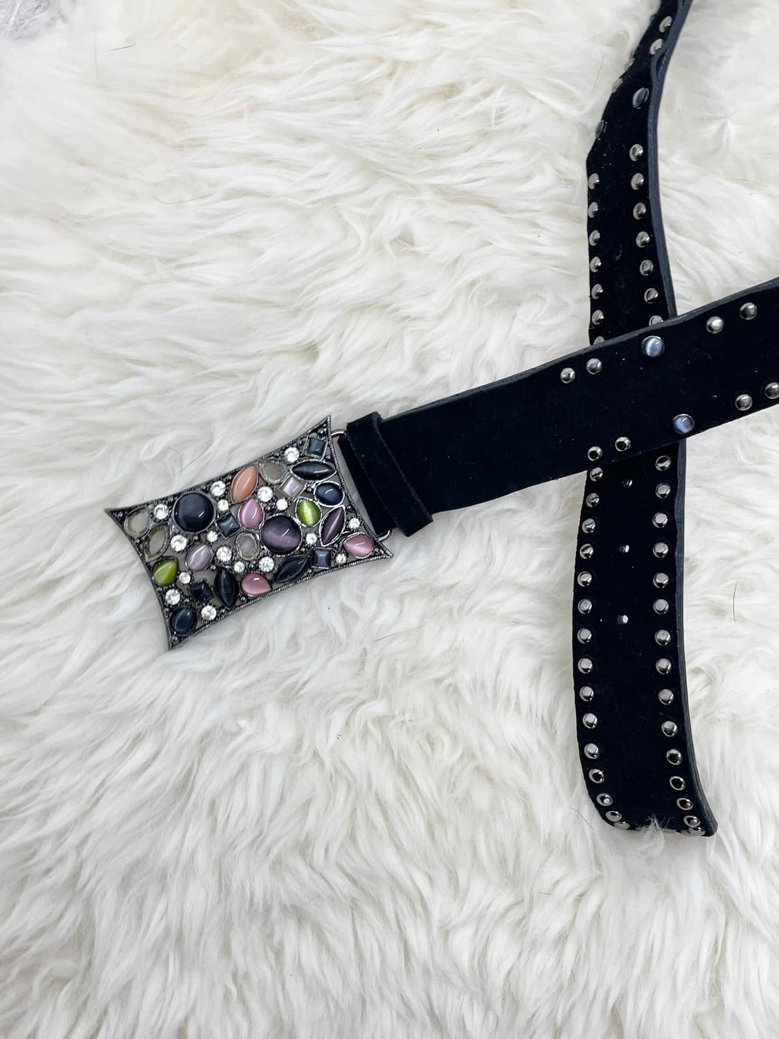 오리엔탈 스터드 큐빅 버클 벨트 상품이미지6