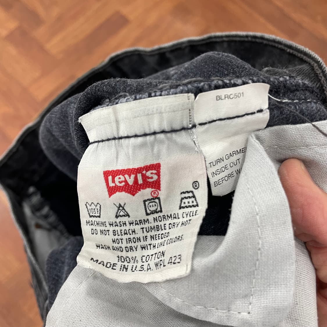 여성 리바이스 501 USA 흑청바지 상품이미지7