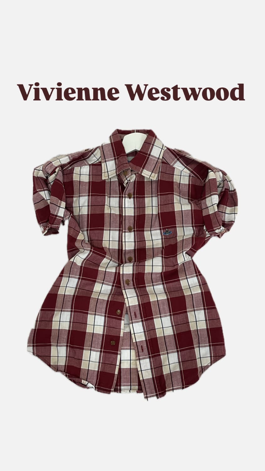비비안웨스트우드 빈티지 체크 셔츠 반팔 vivienne Westwood 상품이미지1