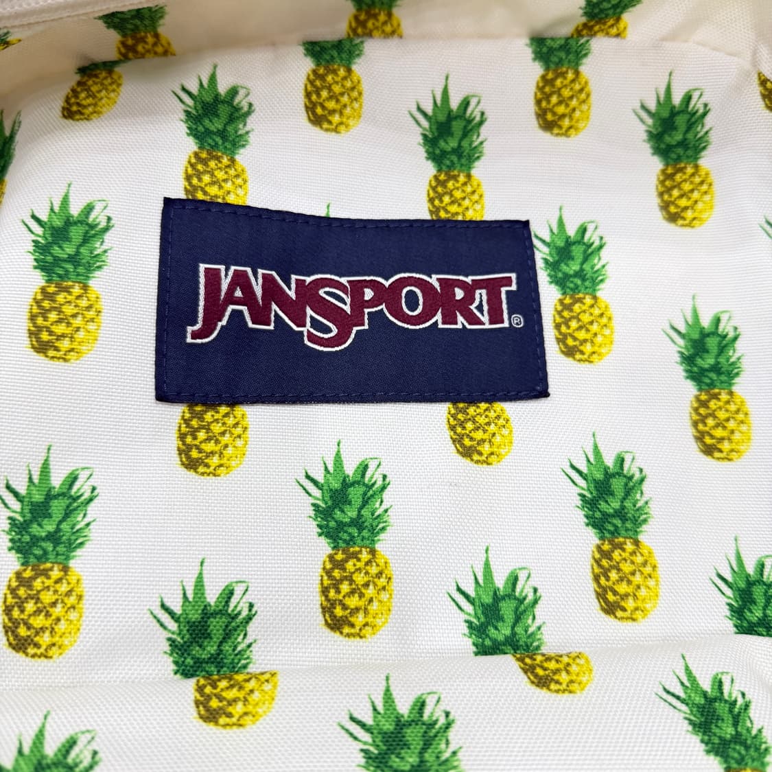 잔스포츠 빈티지 파인애플 패턴 슈퍼브레이크 백팩 가방 화이트 상품이미지5