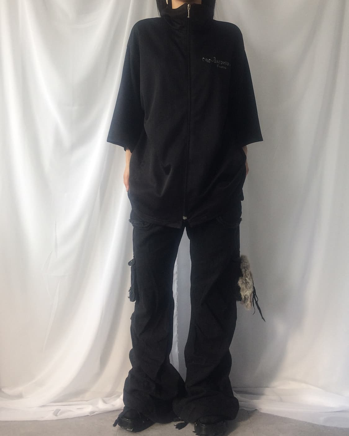 Back needle work point track zip up 상품이미지1