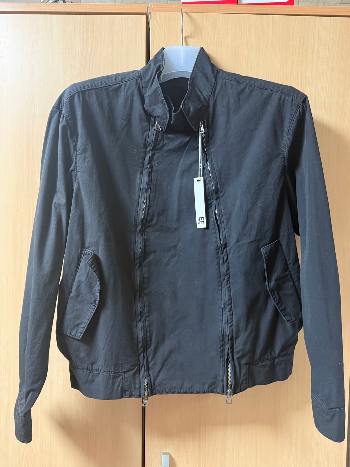 DOUBLE ZIP HARRINGTON JACKET BLACK 상품이미지2