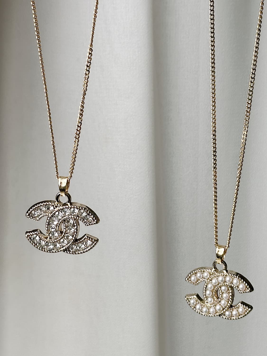 샤넬 CC로고 큐빅 빅 목걸이 골드 업사이클링 상품이미지5