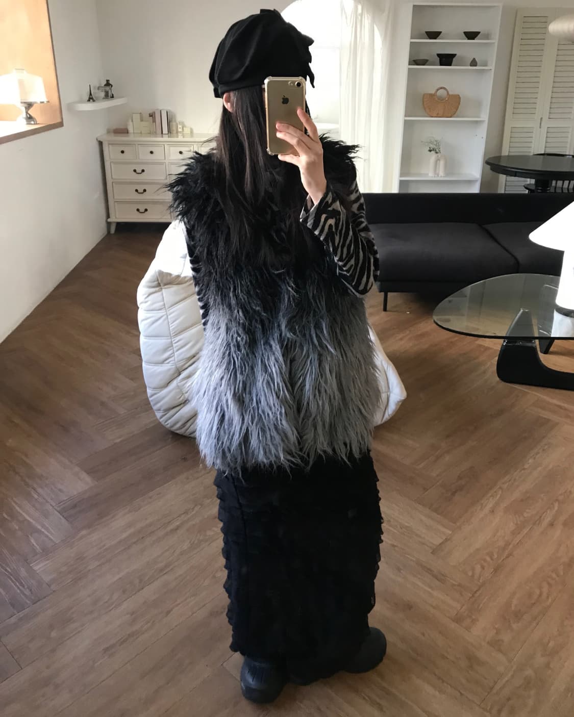 vintage fur vest 상품이미지1