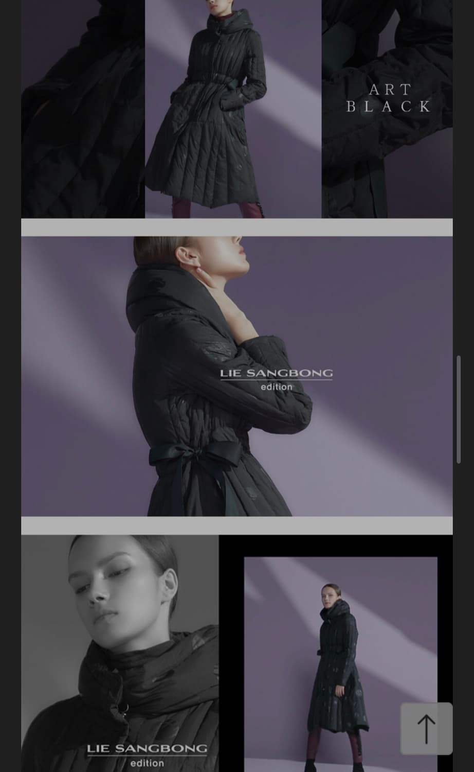 [브랜드] 이상봉에디션 아트 도트 구스다운 롱코트 (아트블랙) 상품이미지3