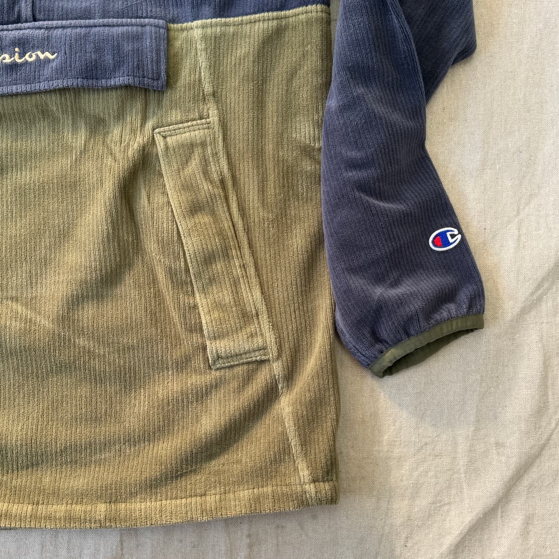 챔피온 재팬 코듀로이 배색 후드 아노락 M 상품이미지2