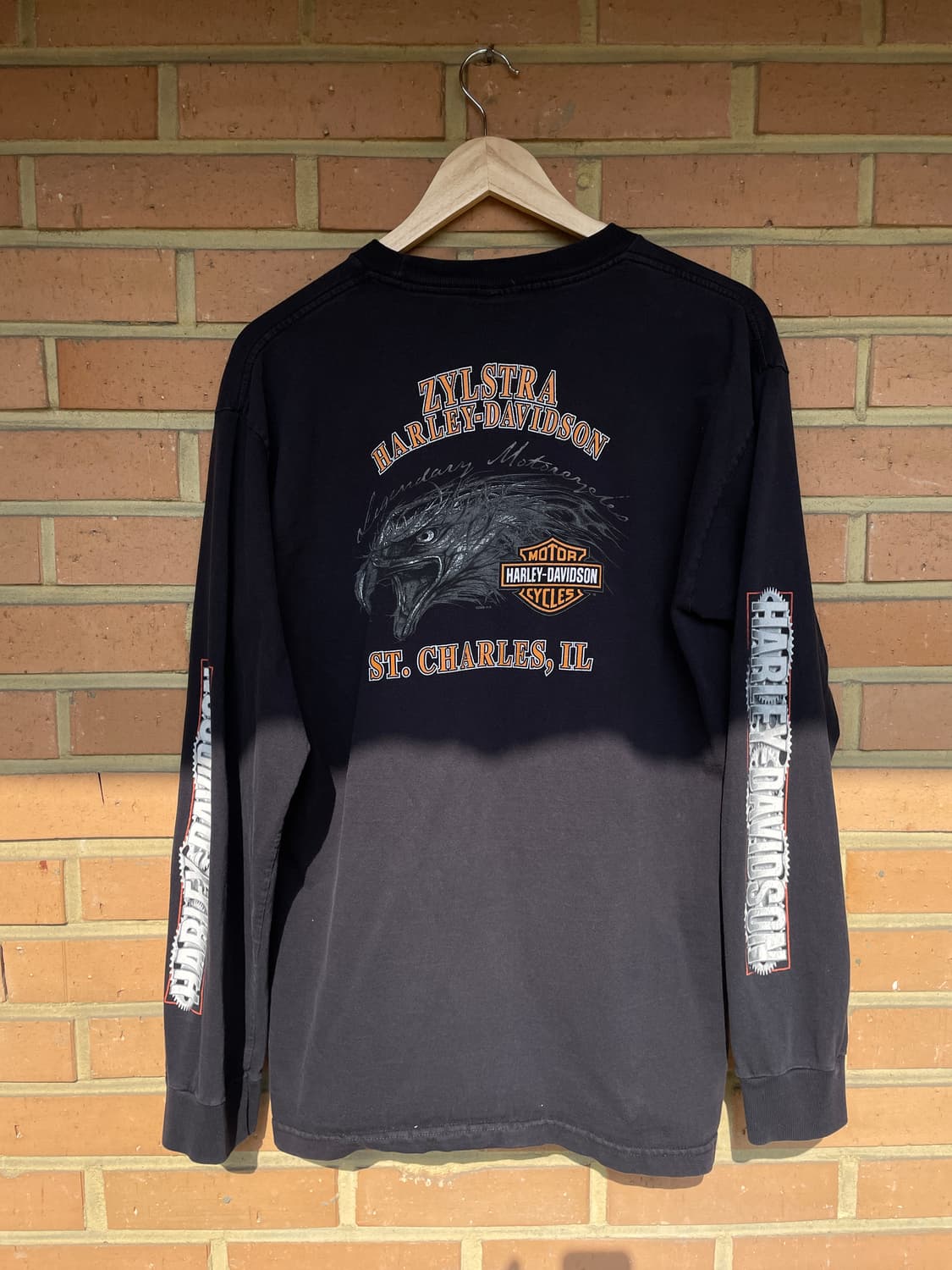 [L] 00s made USA 할리데이비슨 롱 슬리브 긴팔 티셔츠 상품이미지2