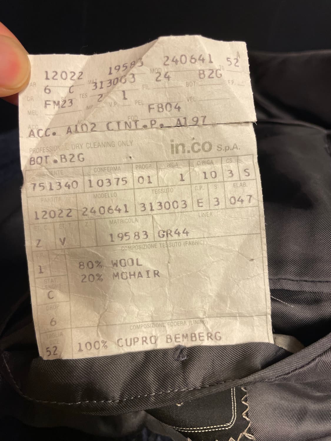 에르메네질도제냐 울/모헤어 블레이져 상품이미지10